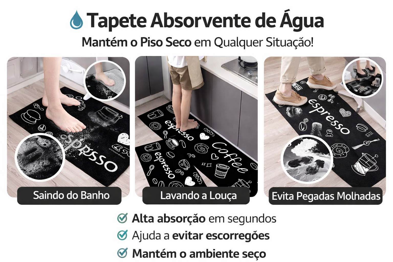 Tapete de absorção de água